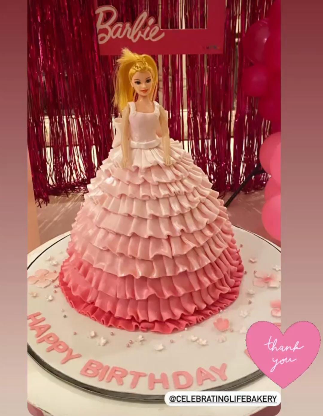 Doll Cake-Barbie Ombre style